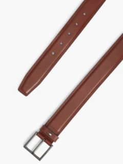 Leather TH Business Topstitch Belt — Brown 3