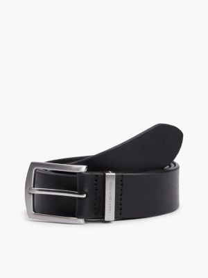 black denton square buckle leather belt for men tommy hilfiger
