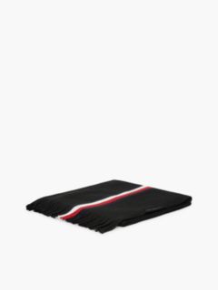 Global Stripe Wool Blend Scarf — Black 3