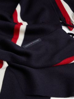 Global Stripe Wool Blend Scarf — Blue 2