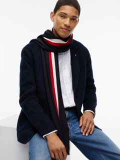 Global Stripe Wool Blend Scarf — Blue 4