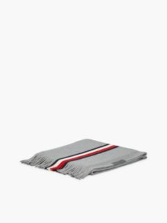 Global Stripe Wool Blend Scarf — Grey 3