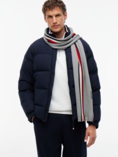 Global Stripe Wool Blend Scarf — Grey 4