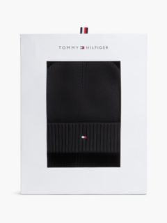 Hilfiger Flag Scarf And Beanie Gift Box — Black 1