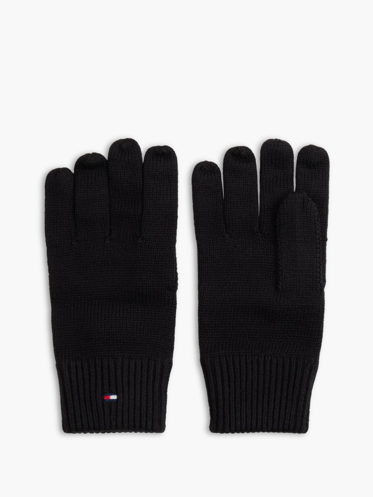 Hilfiger Flag Beanie And Gloves Gift Box — Black