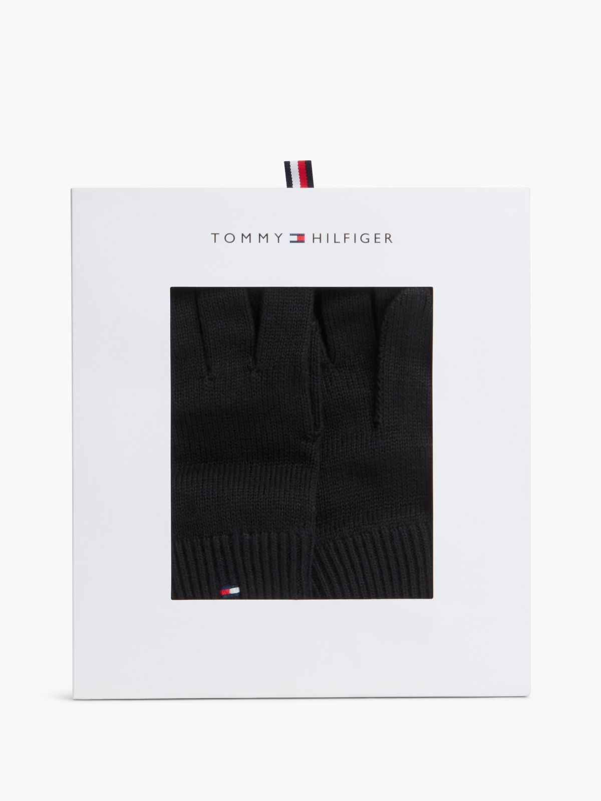 Hilfiger Flag Beanie And Gloves Gift Box — Black