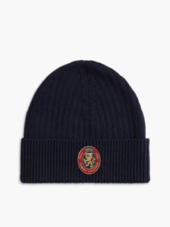 Crest Scarf And Beanie Gift Box With Wool — Blue 3