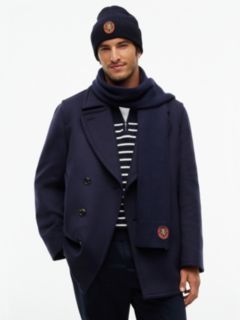 Crest Scarf And Beanie Gift Box With Wool — Blue 4