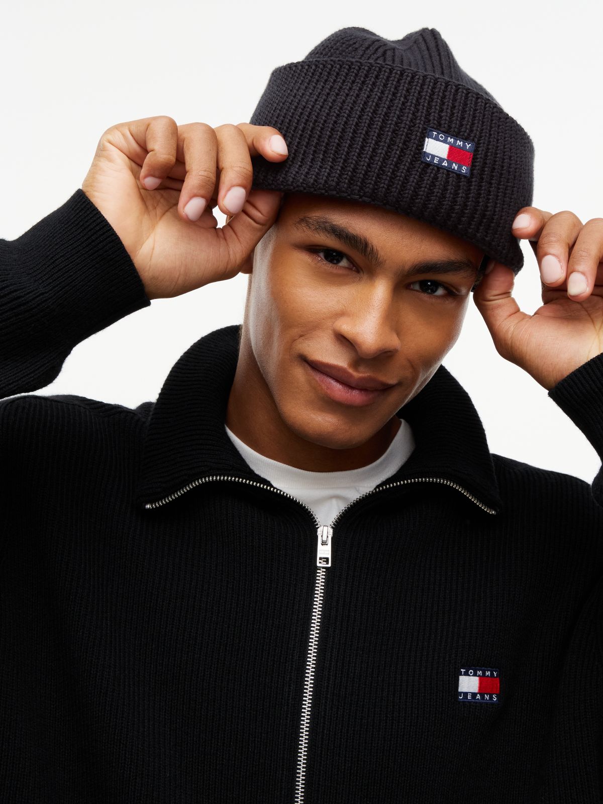 Heritage Logo Short Beanie — Black