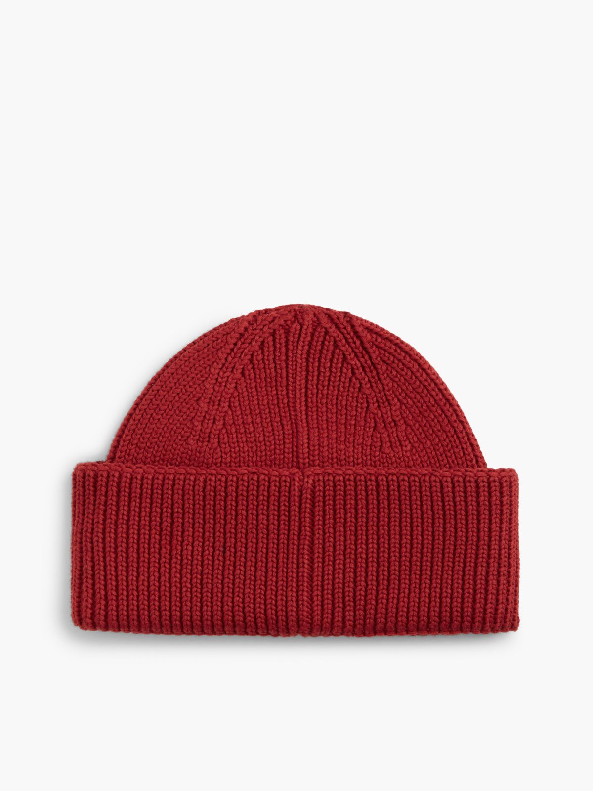 Heritage Logo Short Beanie — Red