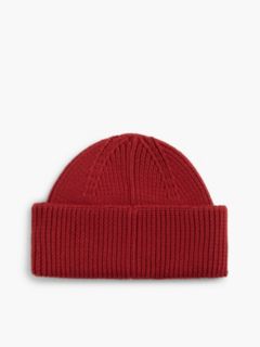 Heritage Logo Short Beanie — Red 2
