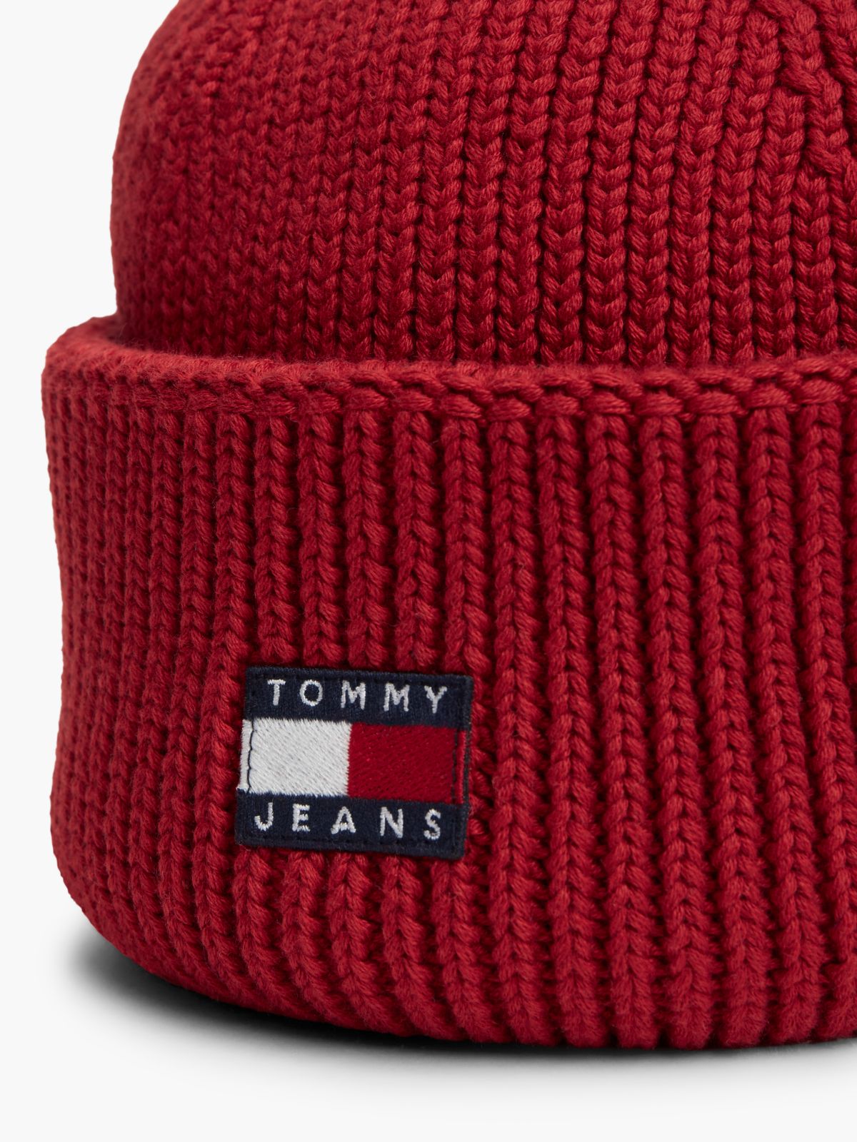 Heritage Logo Short Beanie — Red