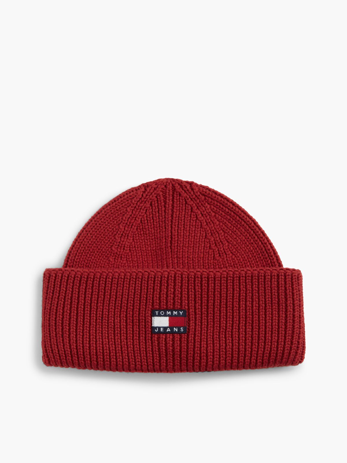 Heritage Logo Short Beanie — Red