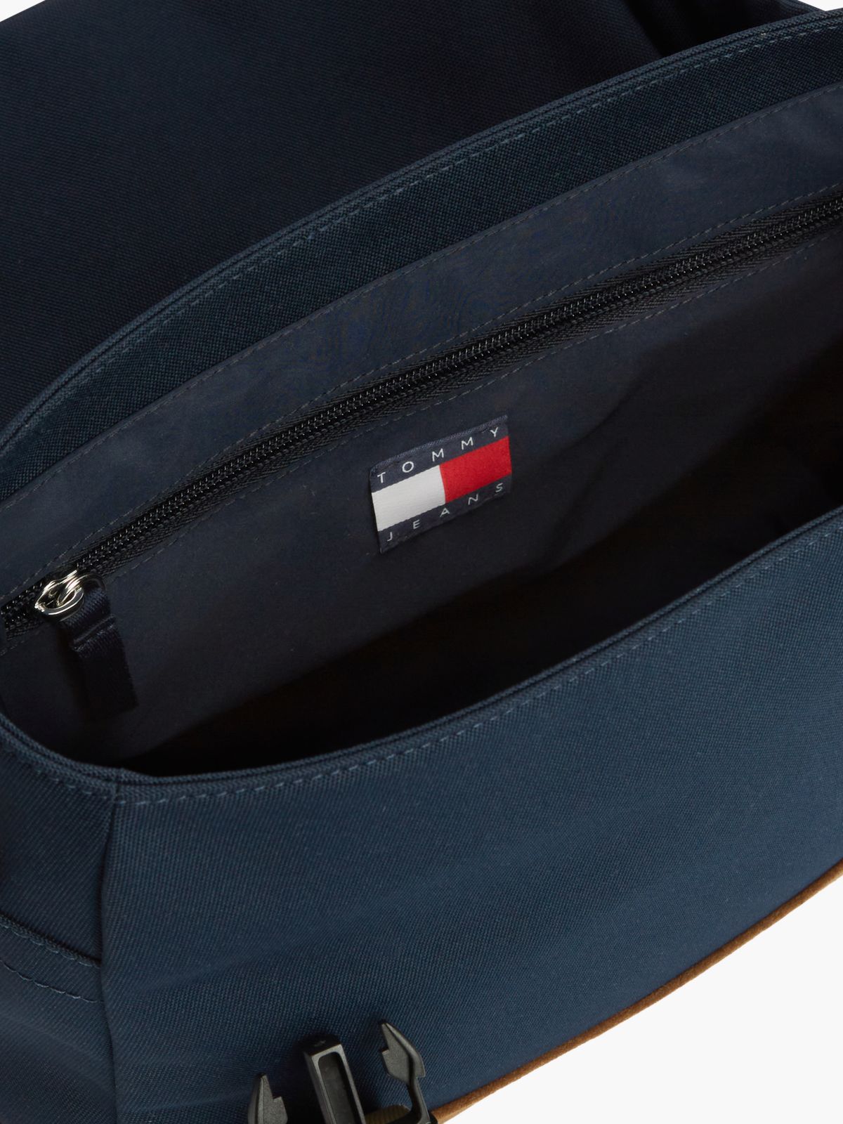 Colour-Blocked Crossbody Messenger Bag — Blue