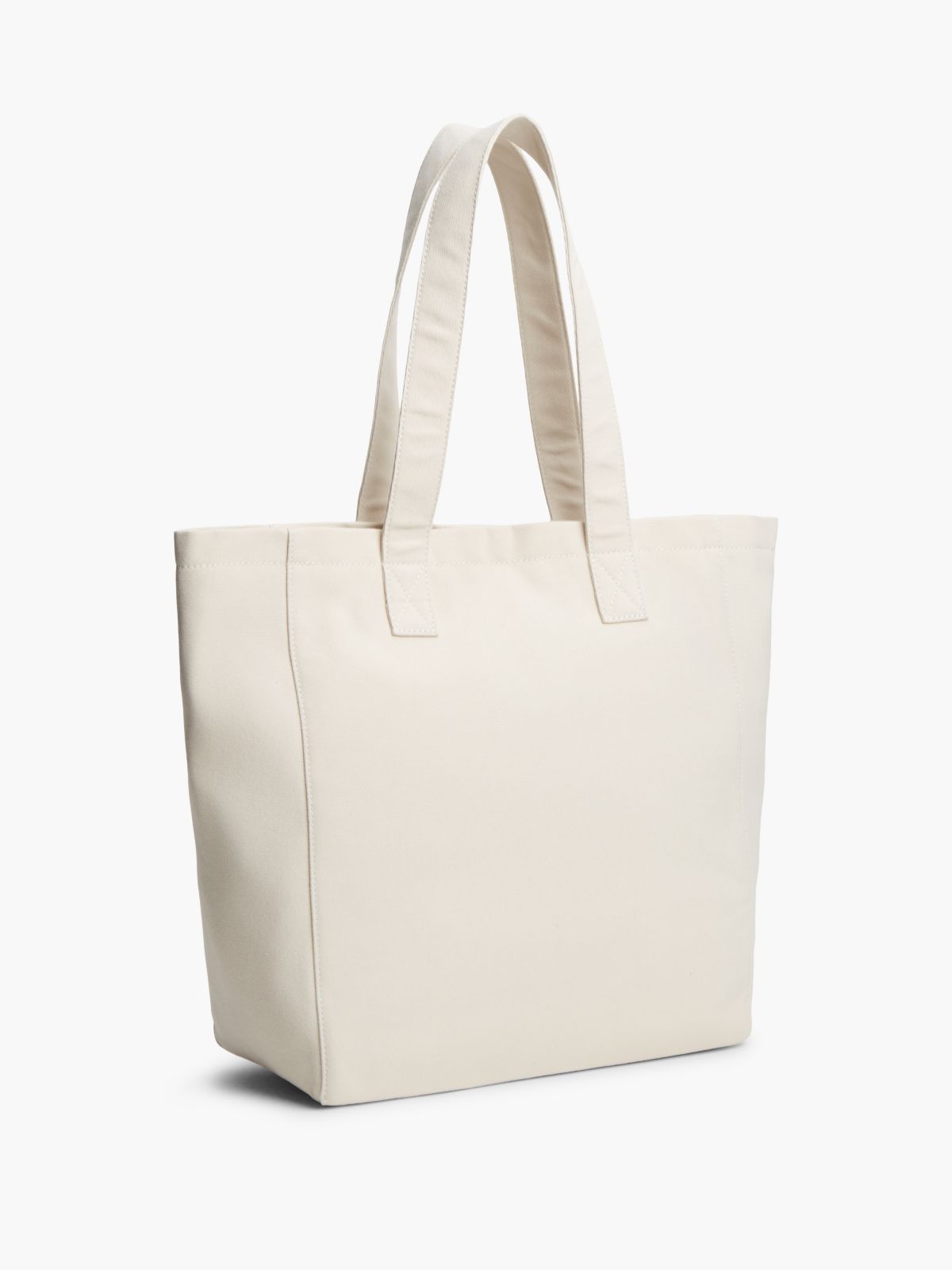 Logo Graphic Textile Tote Bag — Beige