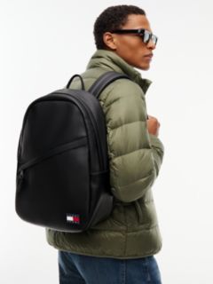 Essential Rubberised Logo Dome Backpack — Black 2