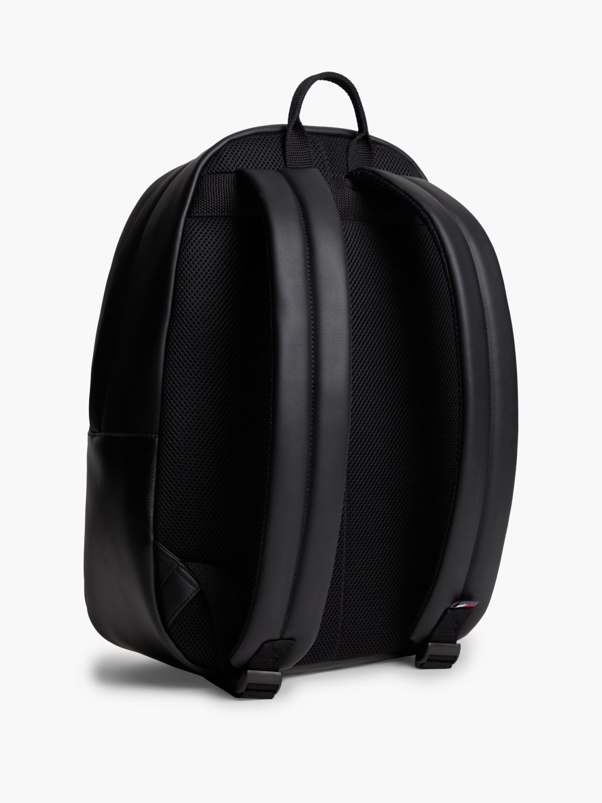 Essential Rubberised Logo Dome Backpack — Black