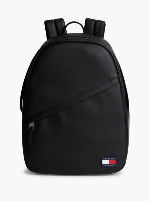 sac à dos arrondi essential à logo en caoutchouc black pour hommes tommy jeans