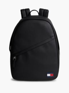 Essential Rubberised Logo Dome Backpack — Black 1