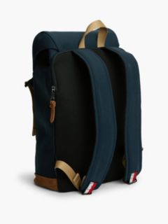 Colour-Blocked Flap Backpack — Blue 3
