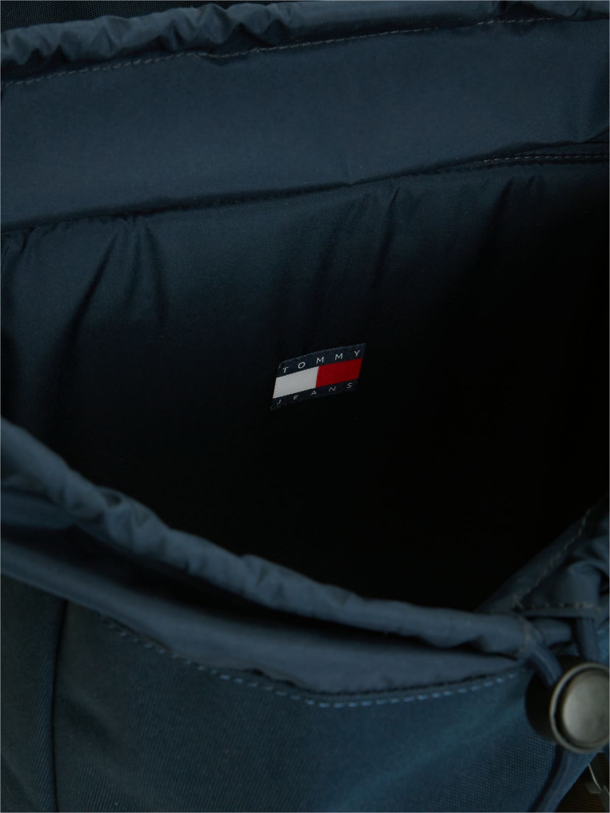Colour-Blocked Flap Backpack — Blue