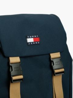 Colour-Blocked Flap Backpack — Blue 5