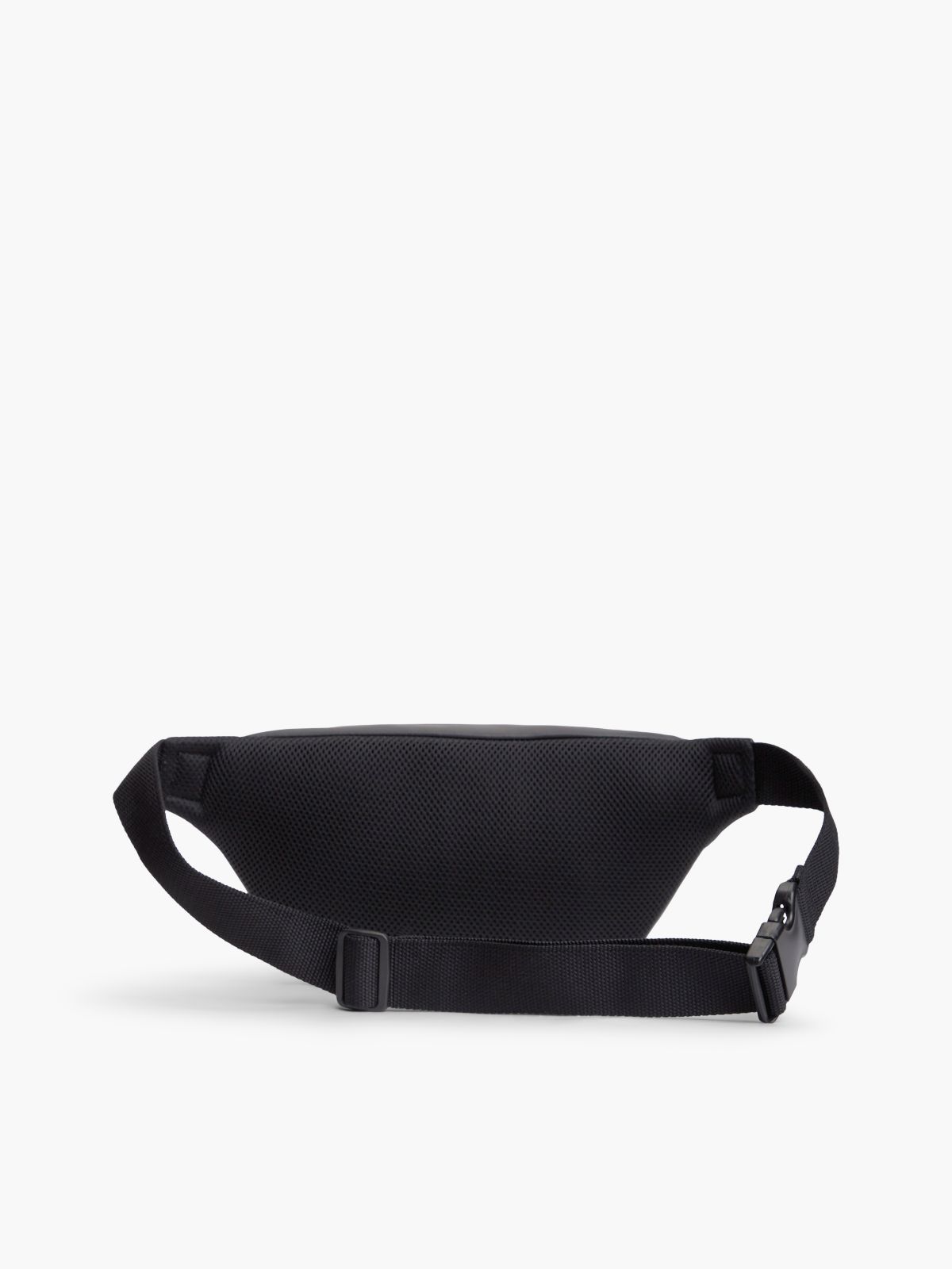 Essential Rubberised Logo Bum Bag — Black