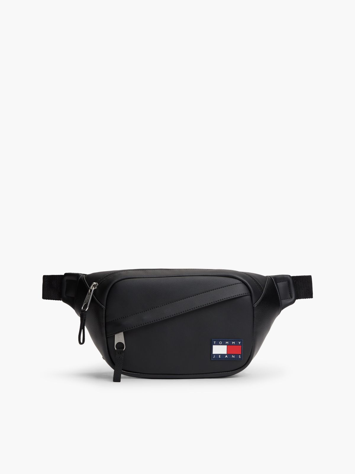 Essential Rubberised Logo Bum Bag — Black
