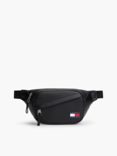 Essential Rubberised Logo Bum Bag — Black 1
