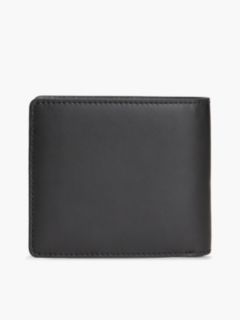 Leather Logo Plaque Bifold Wallet — Black 2