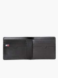 Leather Logo Plaque Bifold Wallet — Black 3