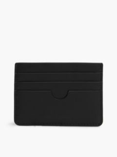 Leather Logo Plaque Card Holder — Black 2