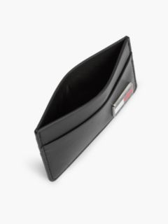 Leather Logo Plaque Card Holder — Black 3