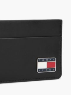 Leather Logo Plaque Card Holder — Black 4