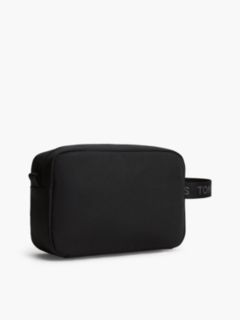 Essential Repeat Logo Textile Washbag — Black 2