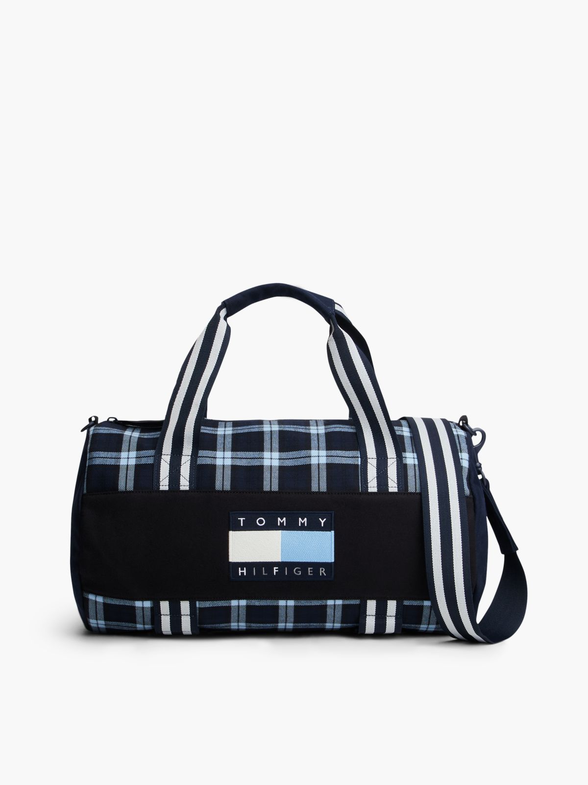 Tommy Hilfiger x FRGMT Check Duffel Bag — Blue