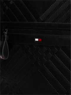 Corporate Flag Check Textured Backpack — Black 5