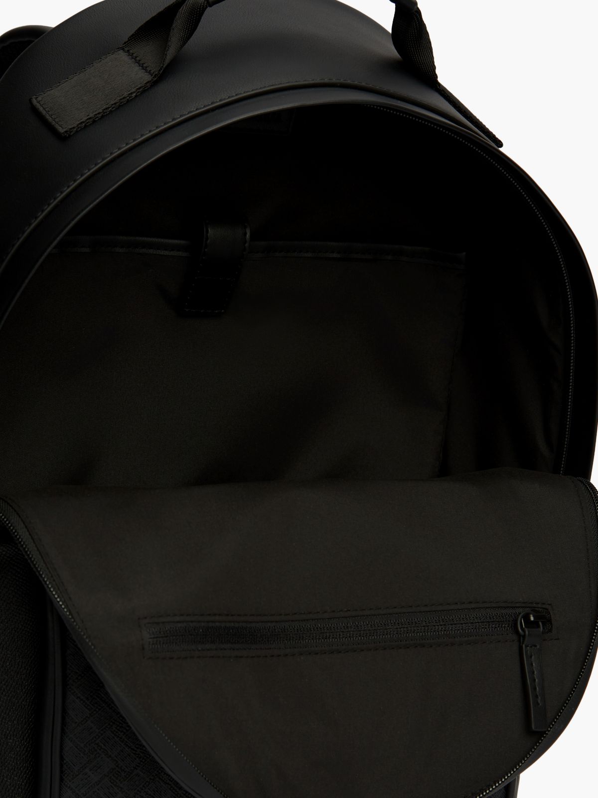 Modern Textured Dome Backpack — Black
