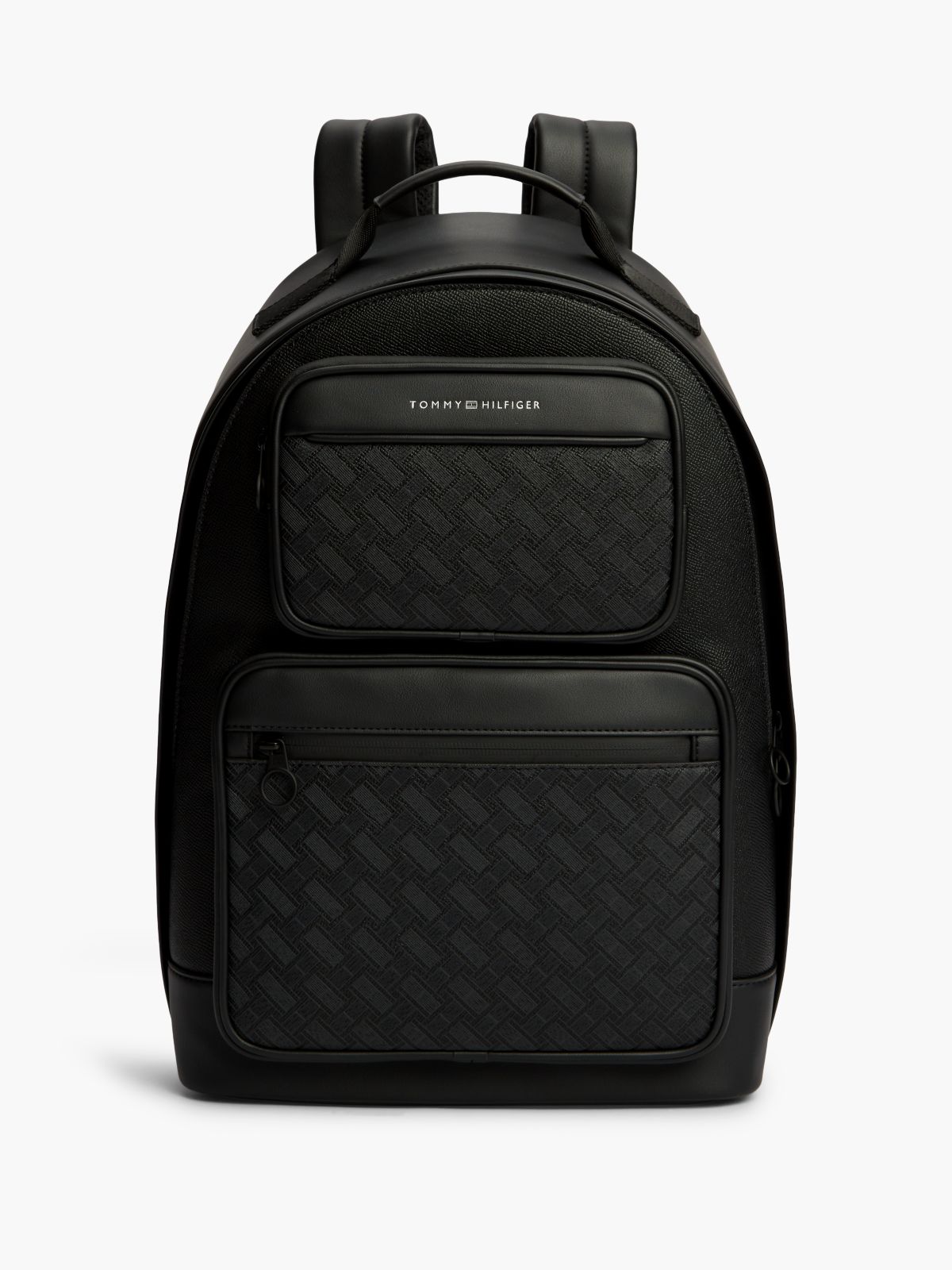 Modern Textured Dome Backpack — Black