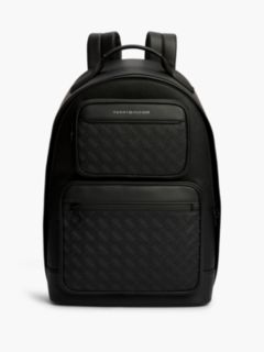 Modern Textured Dome Backpack — Black 1