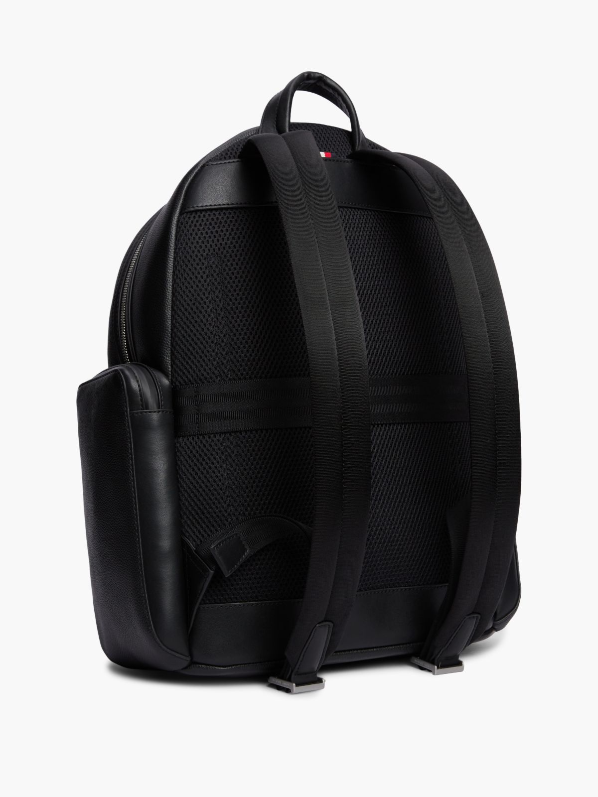 TH Business Leather Dome Backpack — Black