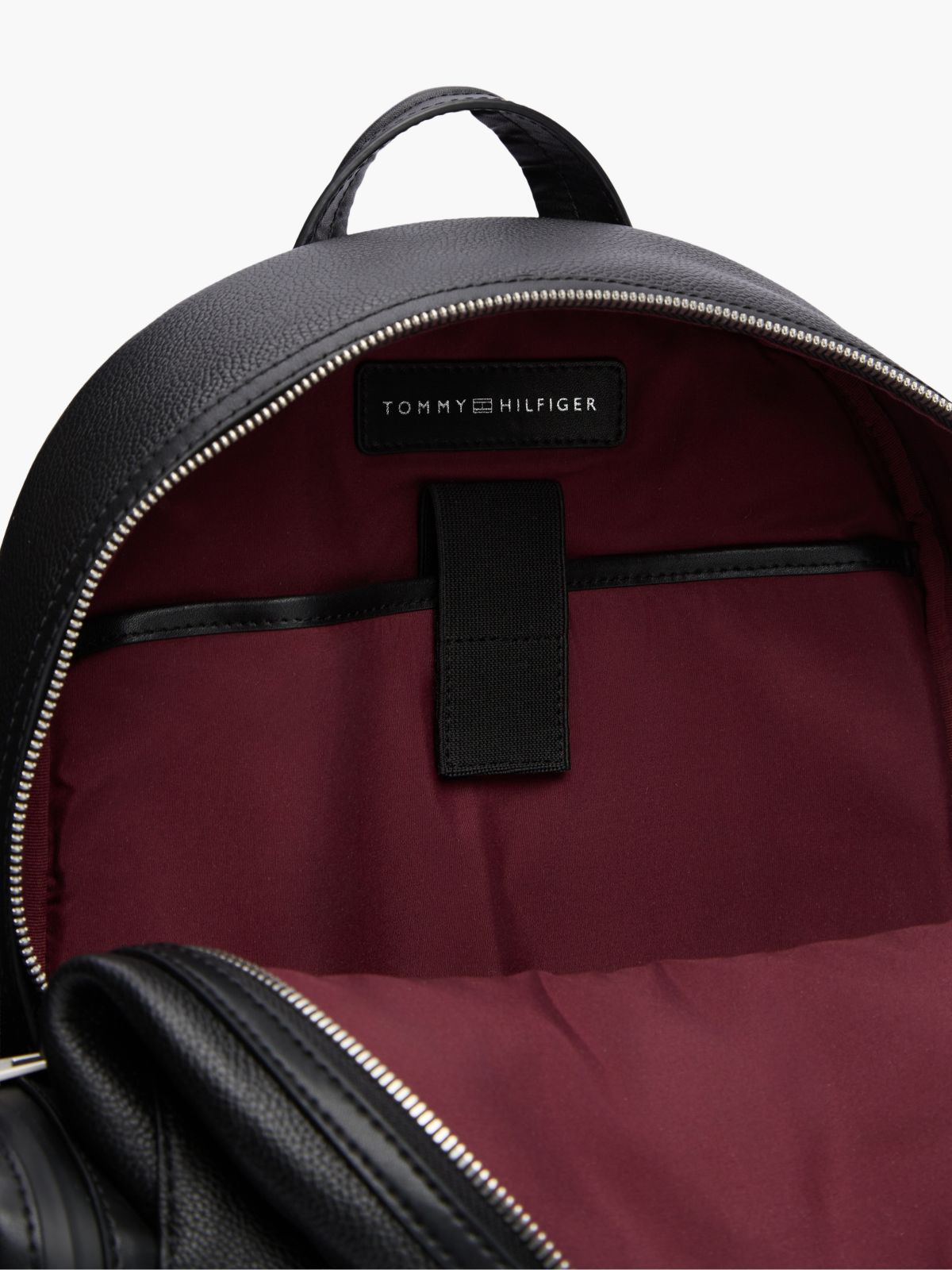 TH Business Leather Dome Backpack — Black