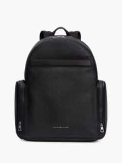 TH Business Leather Dome Backpack — Black 1