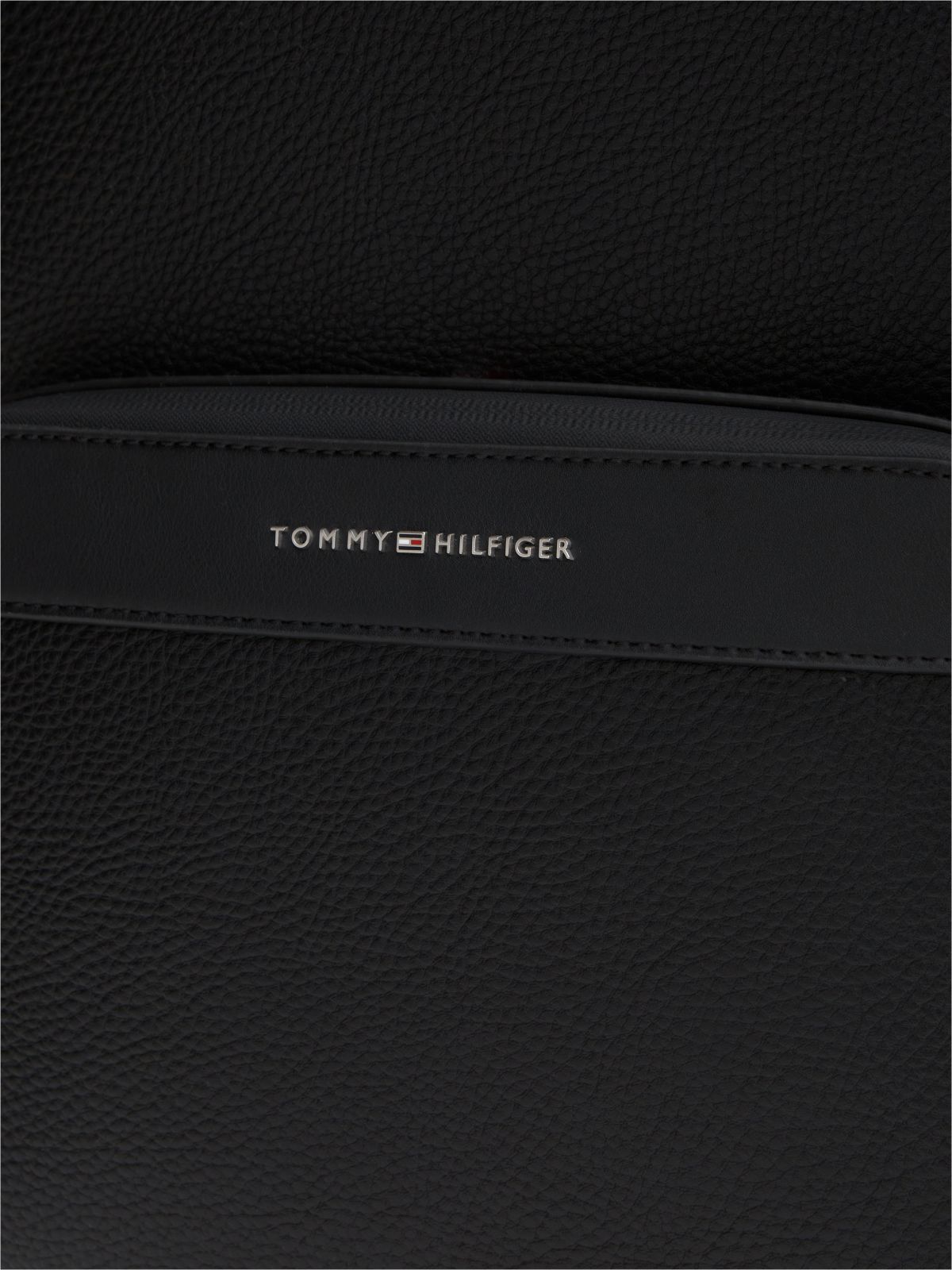Metallic Logo Dome Backpack — Black