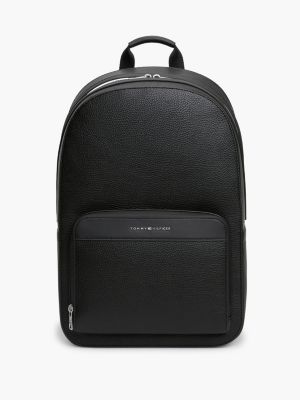 sac à dos arrondi à logo métallique black pour hommes tommy hilfiger