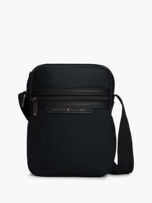 black crossbody reporter bag for men tommy hilfiger