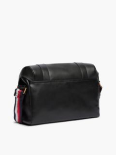 Casual Leather Crossbody Messenger Bag — Black 3