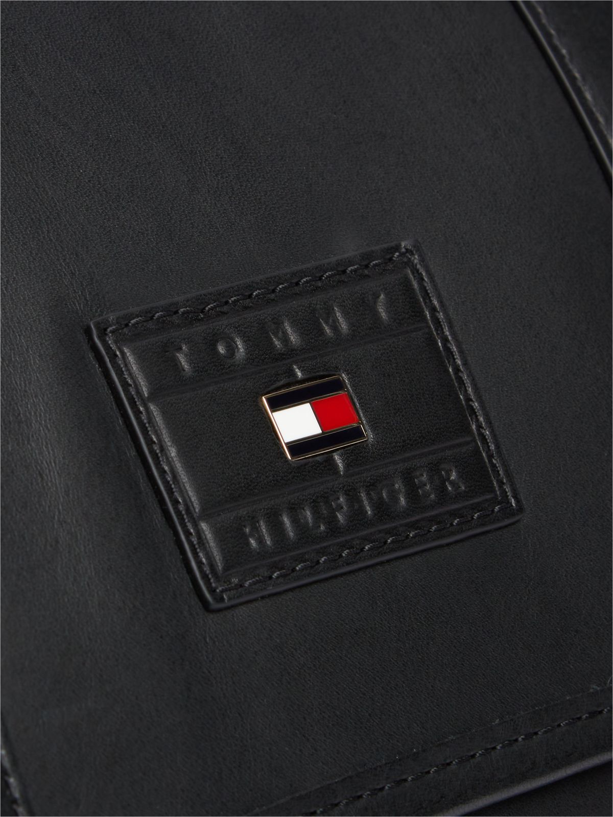 Casual Leather Crossbody Messenger Bag — Black