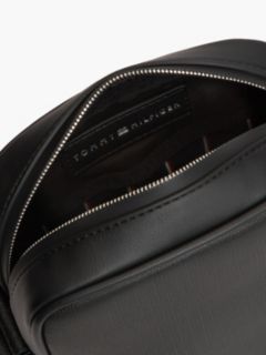 Textured Global Stripe Crossbody Reporter Bag — Black 4
