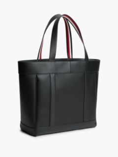 Global Stripe Textured Tote Bag — Black 3